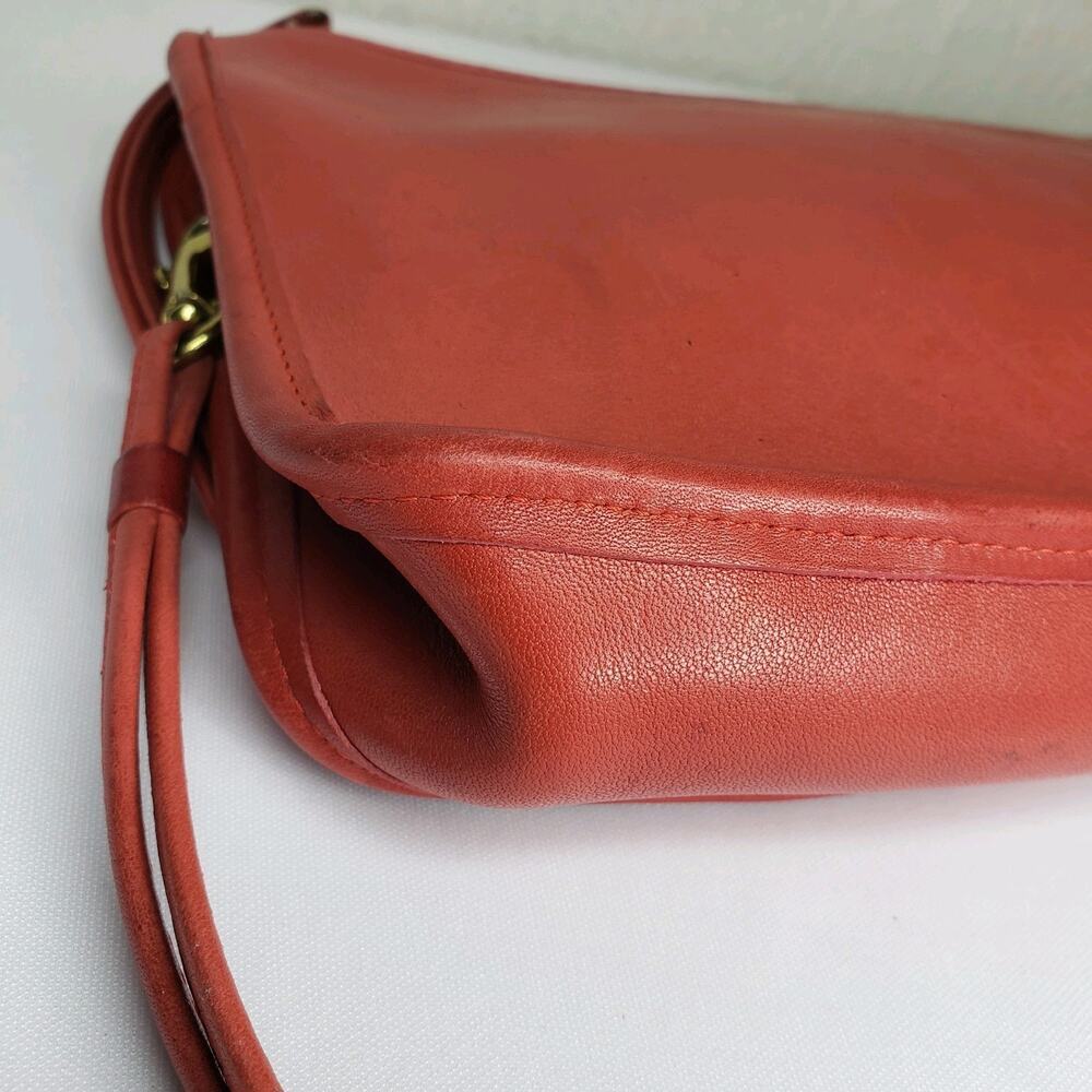 Vintage Coach NYC Bonnie Cashin Shoulder Bag Clutch 9455 RED Anchor Brass - Picture 2 of 16